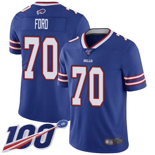Men Buffalo Bills #70 Cody Ford Royal Blue Team Color Vapor Untouchable Limited Player 100th Season NFL Jersey->buffalo bills->NFL Jersey